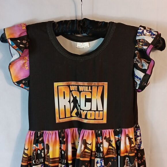 Queen "Bohemian Rhapsody" Little Girl's Dress - Picture 6 of 7